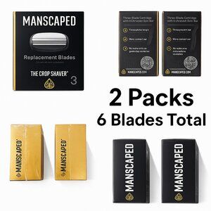 Manscaped The Lawn Mower Replacement Blades – 2 Packs (6 Blades Total), NEW